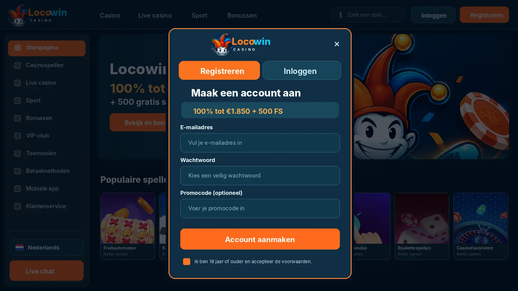 Locowin Casino Nederland: Slots, Live Casino en Uitbetalingen image 2